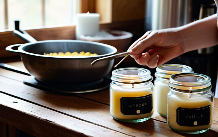 캔들 DIY 온라인 강좌 추천 - **Image Prompt 1: The Gentle Start of a Candle-Making Journey**
A warm, inviting close-up shot o...