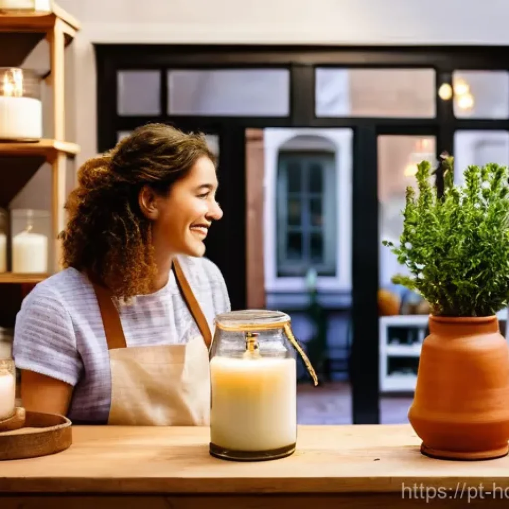 핸드메이드 캔들 고객 관리 - **Prompt: A Warm and Welcoming Artisanal Candle Shop in a Charming Portuguese Town.**
    **Descript...