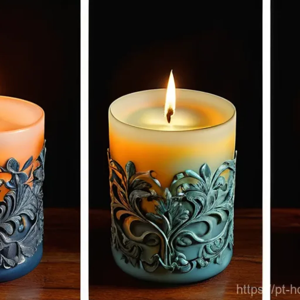 캔들 공방 인테리어 아이디어 - Here are three detailed image prompts in English, designed for an AI image generator, based on the d...