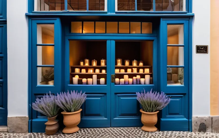 캔들 공방 인테리어 아이디어 - Prompt 1: A Luminous Portuguese Atelier Entrance**