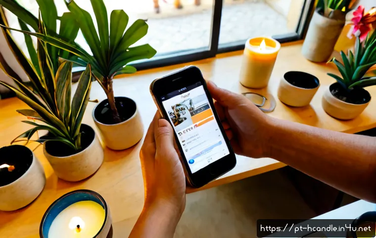 Home 17 캔들 관련 SNS 마케팅 - Photorealistic overhead scene of a small artisan candle business social media workspace in São Paulo...